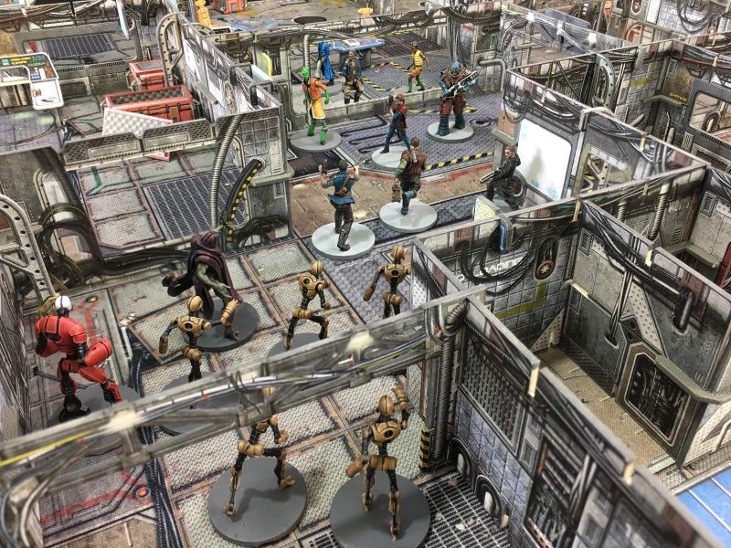 Battle Systems BSGCSC001 Core Space Starter Set - 20 x 28mm Miniatures - Board Game - Neoprene Gaming Mat - Modular 3D Terrain - Image 3